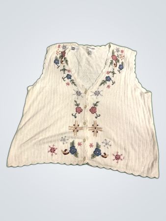 Alfred Dunner Embroidered Sleeveless Top