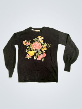 LOFT Floral Embroidered Sweater