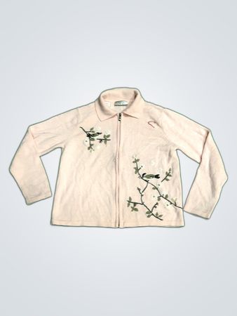 Allison Daley Pink Embroidered Cardigan