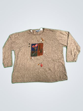 Erika & Co. Patchwork Knit Sweater