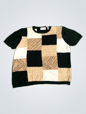 Alfred Dunner Patchwork Knit Sweater