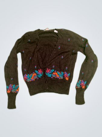 SEGUE Floral Embroidered Cardigan