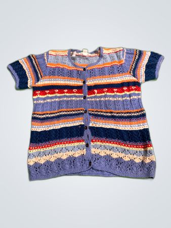 Alfred Dunner Multicolored Knit Cardigan