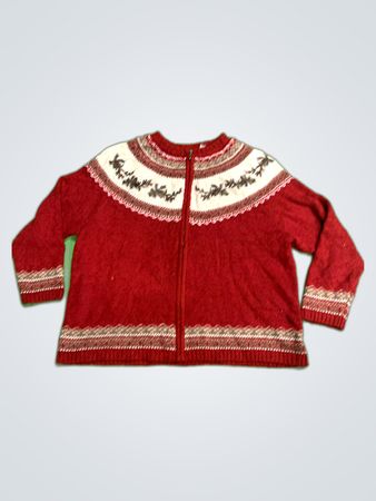 Croft & Barrow Red Knit Cardigan
