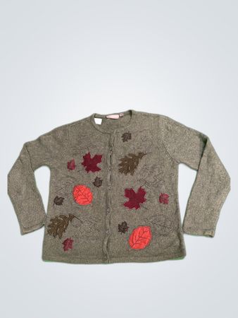 Croft & Barrow Embroidered Knit Cardigan