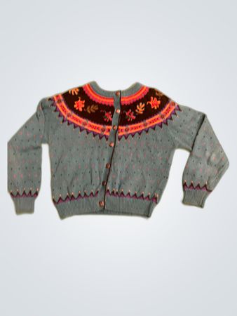 Wood Witch Embroidered Knit Cardigan
