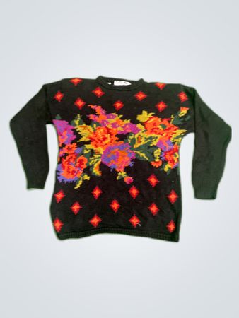 Vivian by Kitty Hawk Floral Knit Sweater