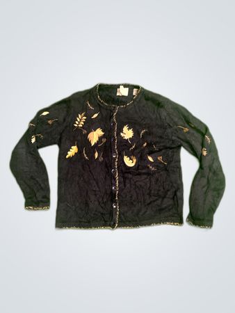 Christopher & Banks Embroidered Knit Cardigan