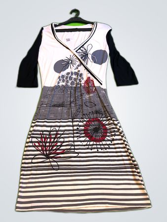 Pianura Studio Printed V-Neck Midi Dress