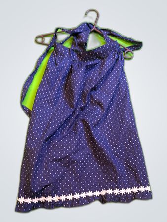 Navy Polka Dot Halter Mini Dress