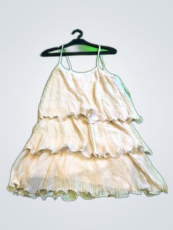 Ruffled Cream Dress