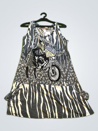 My Collection Zebra Print Mini Dress