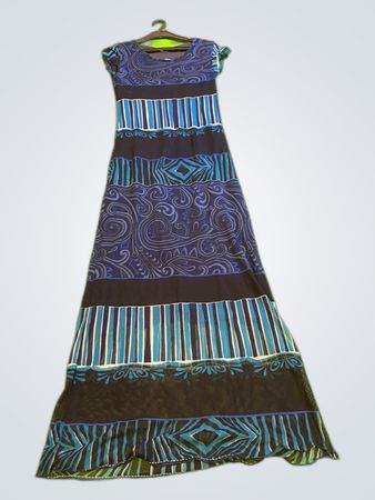 Delta Abstract Print Maxi Dress
