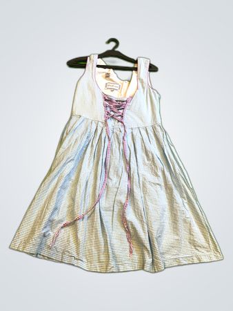 Dirndl DL Checkered Lace-Up Dirndl Dress