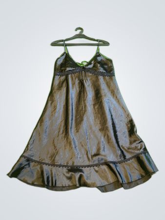 Marks & Spencer Black Satin Slip Dress