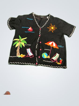 Designers Originals Black Hawaiian Shirt