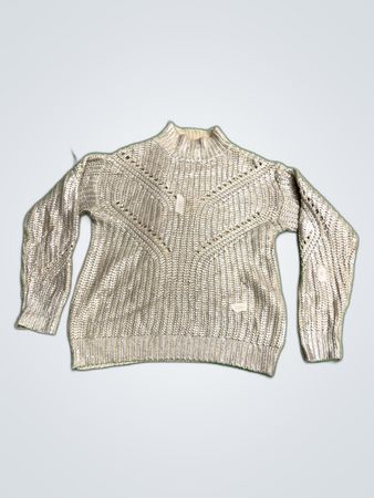 Jubylee Metallic Turtleneck Knit Sweater