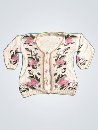 Jennifer Reed Floral Knit Sweater