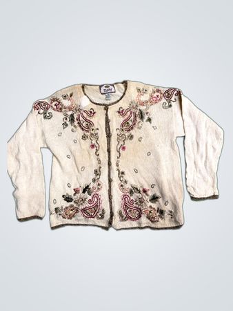 Tiara International Embroidered Sweater