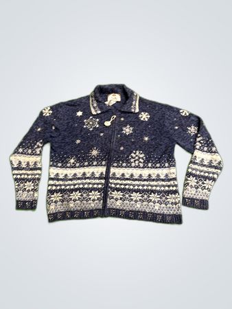 TIARA INTERNATIONAL Snowflake Pattern Sweater