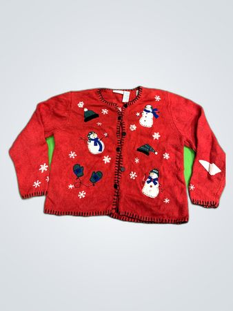 Croft & Barrow Red Knit Cardigan