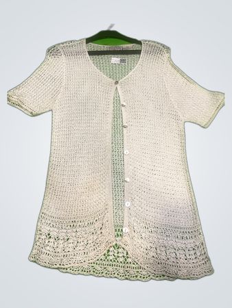 Northern Traditions White Knitted Cardigan