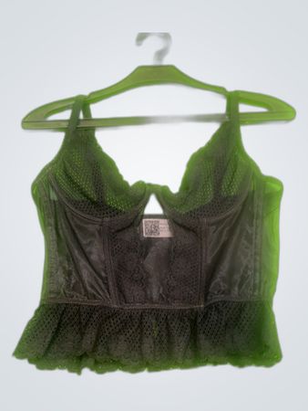 Unbranded Black Lace Bustier Top