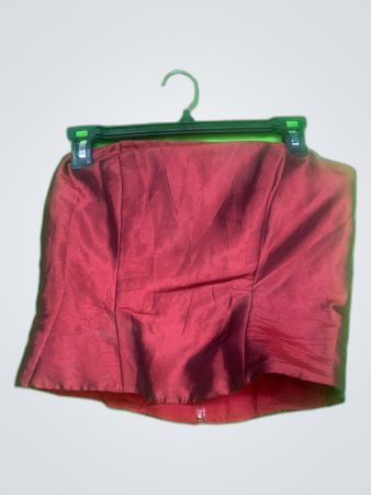 Red Satin Corset Top