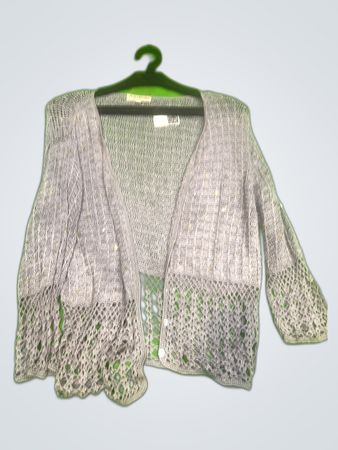 Aquarrelle Grey Knit Cardigan