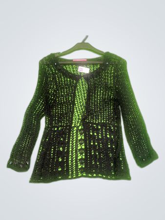 Black Crochet Cardigan