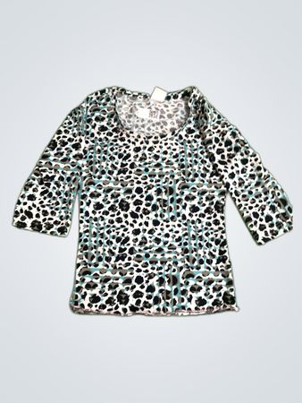 Long-Sleeve Animal Print Top