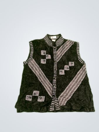 Moffi International Black Knit Waistcoat