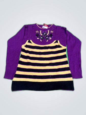 Little Babe's Purple Knit Sweater