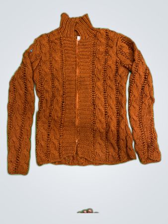 H&M Cable Knit Turtleneck Cardigan