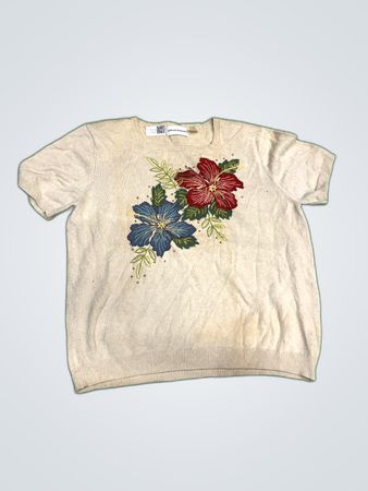 Alfred Dunner Embroidered Knit Sweater