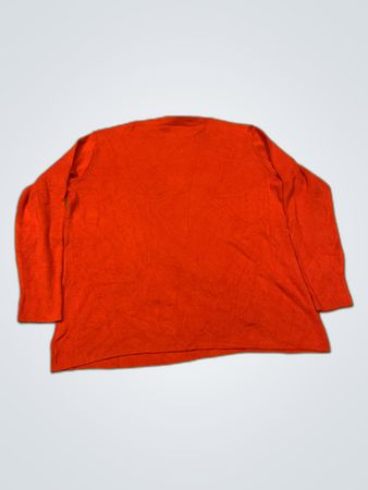 Red Long-Sleeve Knit Sweater