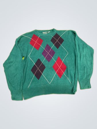 Green Argyle Sweater