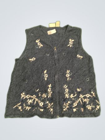 Classic Elements Embroidered Sleeveless Knit Vest