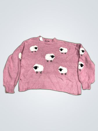 Forever 21 Pink Sheep Applique Sweater