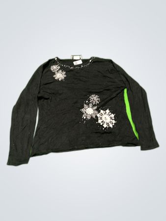 N Touch Black Embellished Knit Sweater