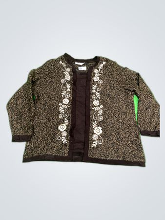 Cathy Daniels Floral Embroidered Cardigan