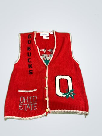 BellePointe Ohio State Buckeyes Knit Cardigan Vest
