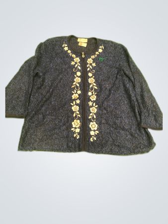 Cathy Daniels Embroidered Cardigan