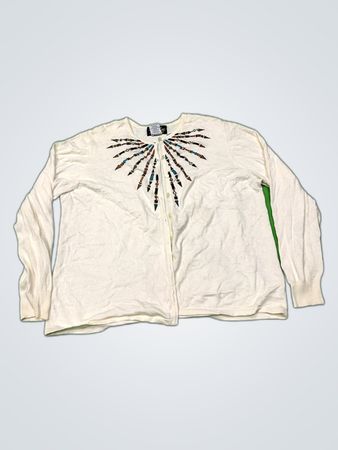 Bob Mackie Embellished Knit Cardigan