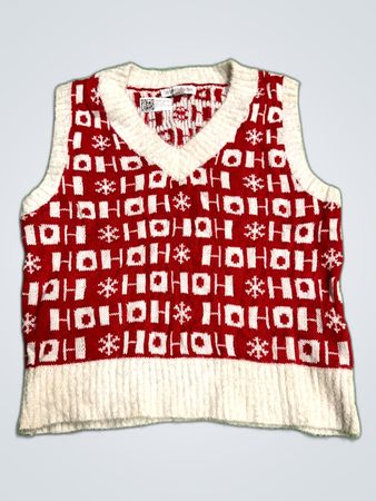 Christmas HO HO HO Pattern Vest