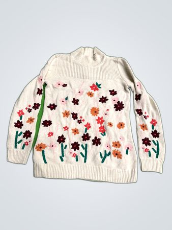 Talbots Floral Knit Sweater
