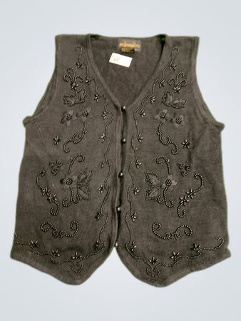 Requirements Embroidered Knit Waistcoat