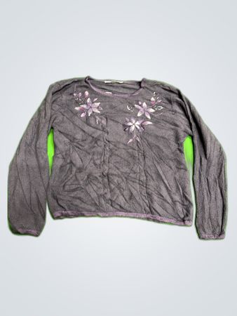 Elizabeth and James Embroidered Knit Sweater
