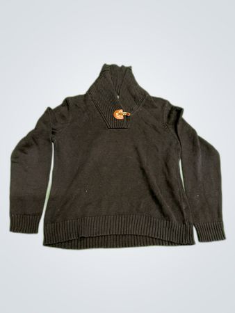 Ralph Lauren Black Cotton Turtleneck Sweater