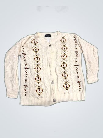 Avant Garde Cream Knit Cardigan